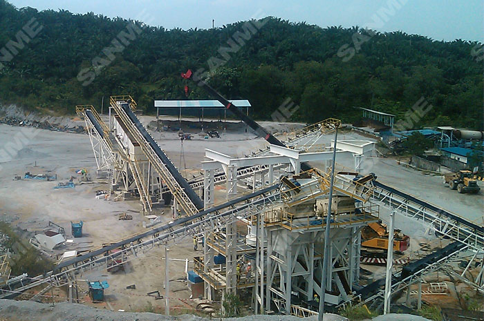 豪瑞馬來西亞時產350噸花崗巖破碎生產線