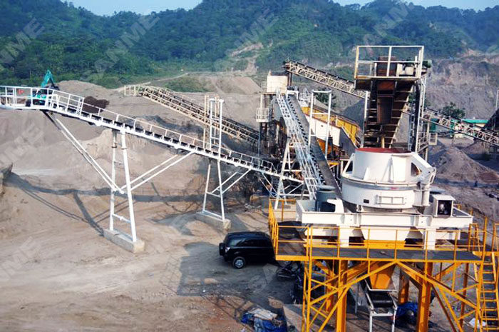 印尼時產100噸安山巖制砂生產線