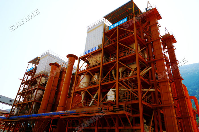 中電建安徽池州長九(神山)時產800噸精品樓站式機制砂生產線