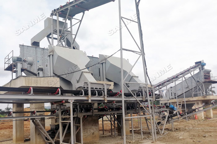 尼日利亞時產300噸花崗巖骨料生產線